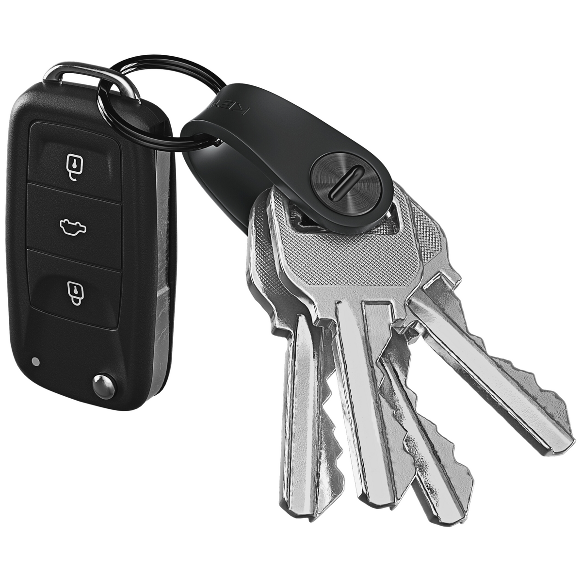 KeySmart Mini Minimalist Key Holder - Black