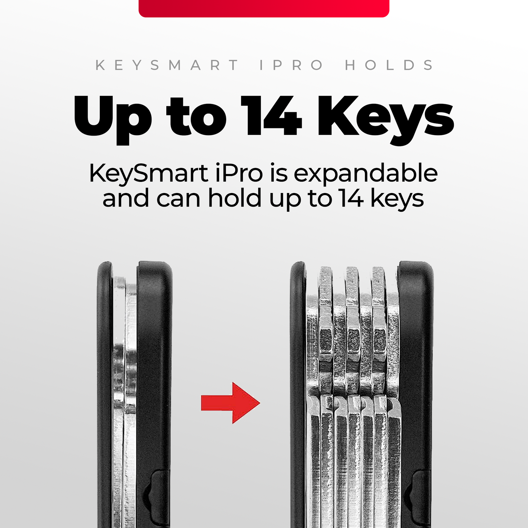 KeySmart - iPro Key Tracker - Black